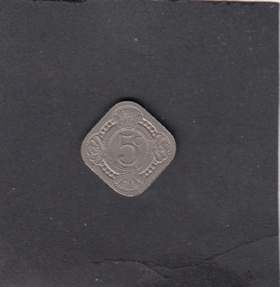 Beschrijving: 5 Cent WILHELMINA